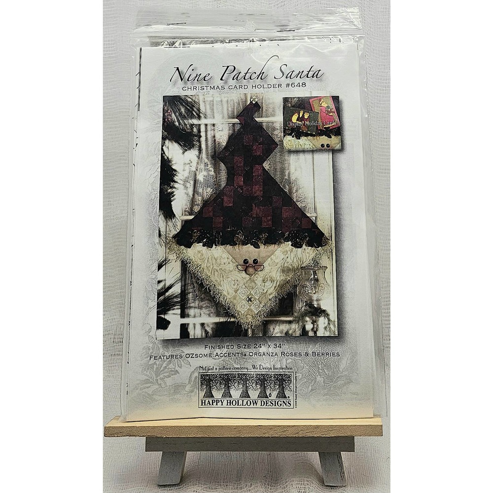 Nine Patch Santa Christmas Card Holder 24x34 Accessory Kit Incl UNCUT